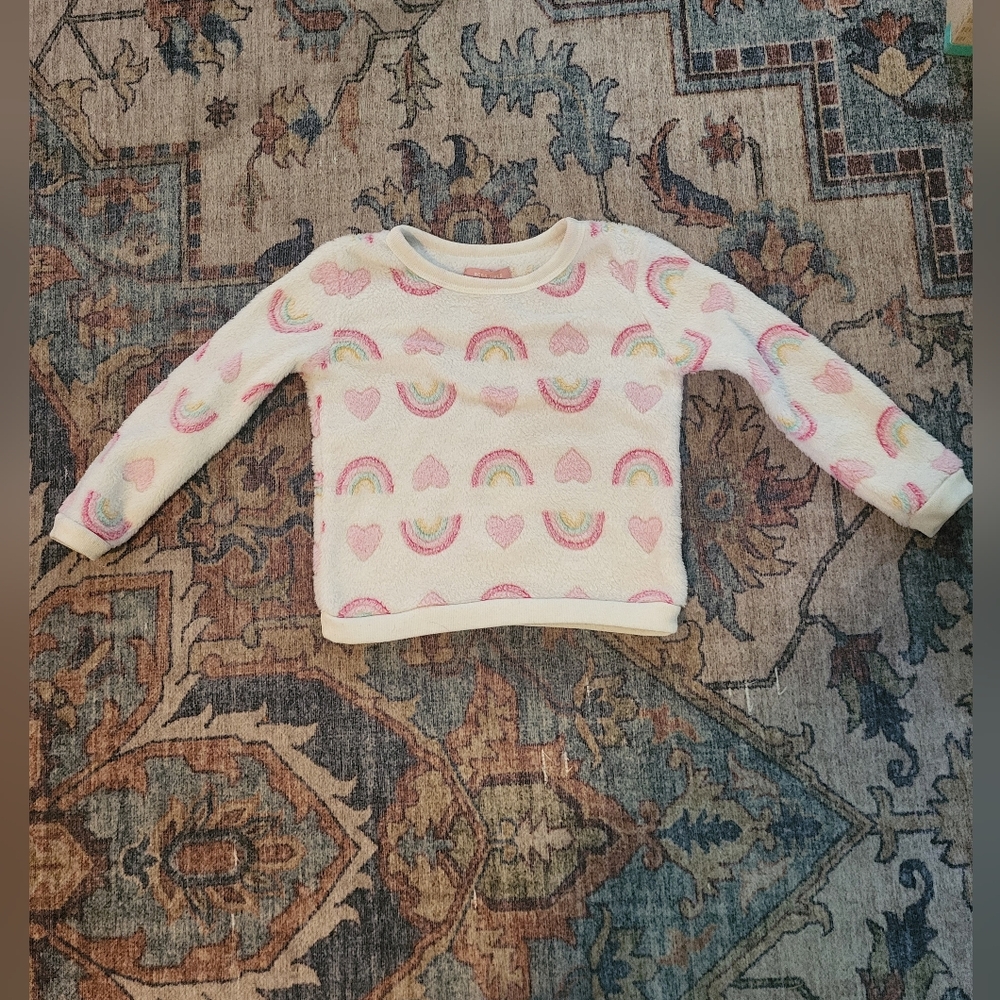 BCBG GIRLS Rainbow Heart Kids Sweater 4T
